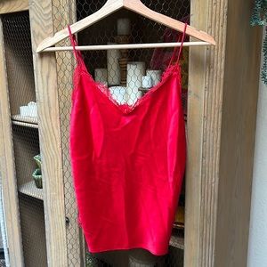 Victoria's Secret Red Flyaway Lace Back Camisole